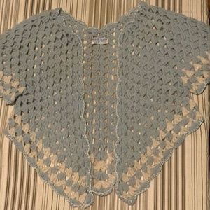 Vintage Hand Crochet / Knit Baby Jacket Handmade USA 1950s